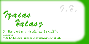 izaias halasz business card